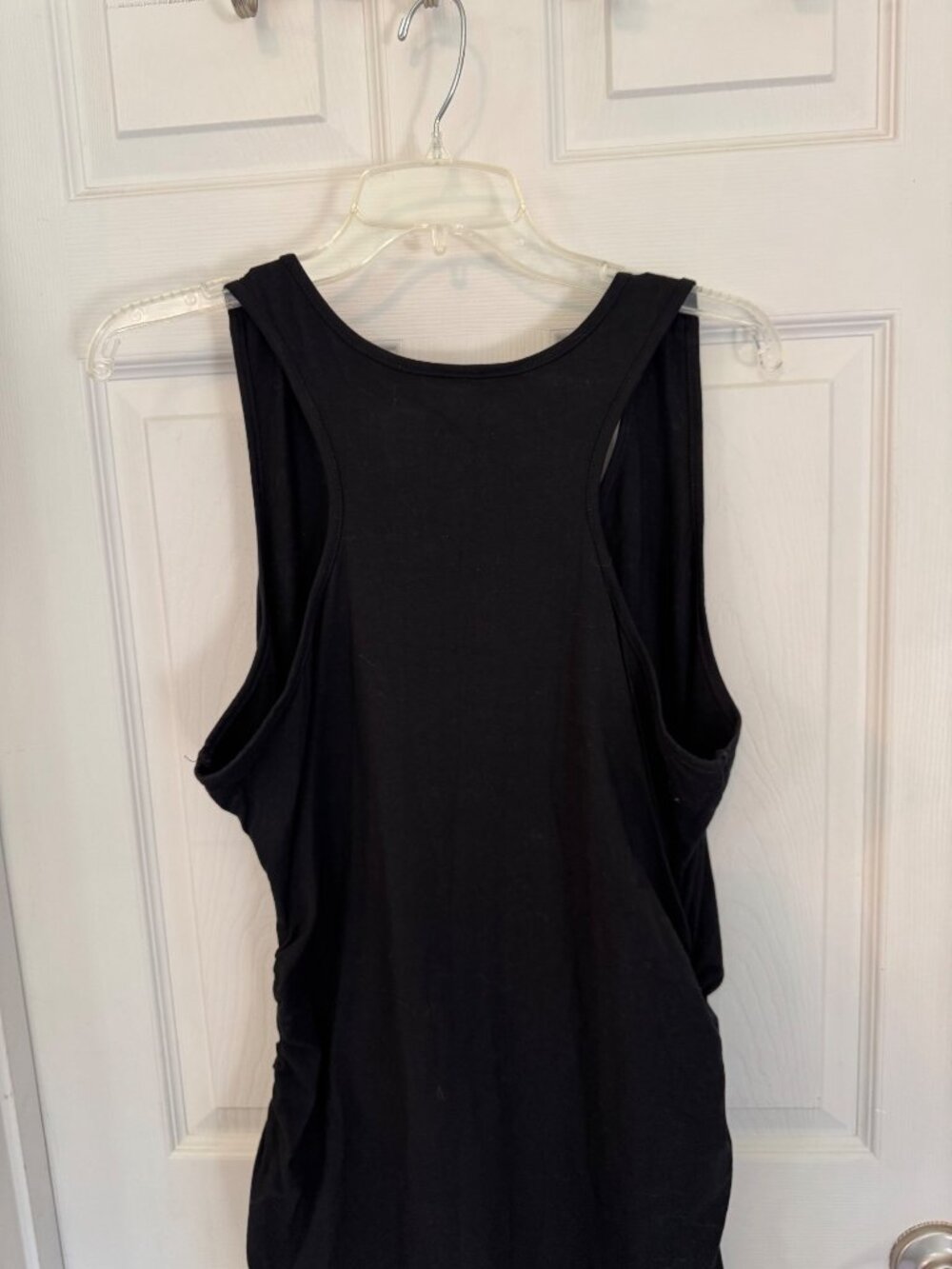 Missufe Black Sleeveless Midi Dress With Ruched Sides Jersey Knit Stretch 2XL - Picture 7 of 10